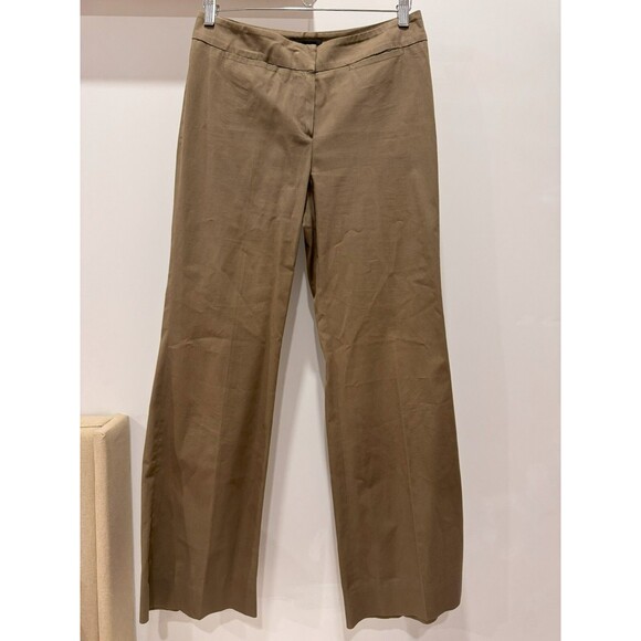 Peter Elliot Womens (S)42 Brown Wide Leg Trouser Pants Chino Business Work Italy - Picture 1 of 9